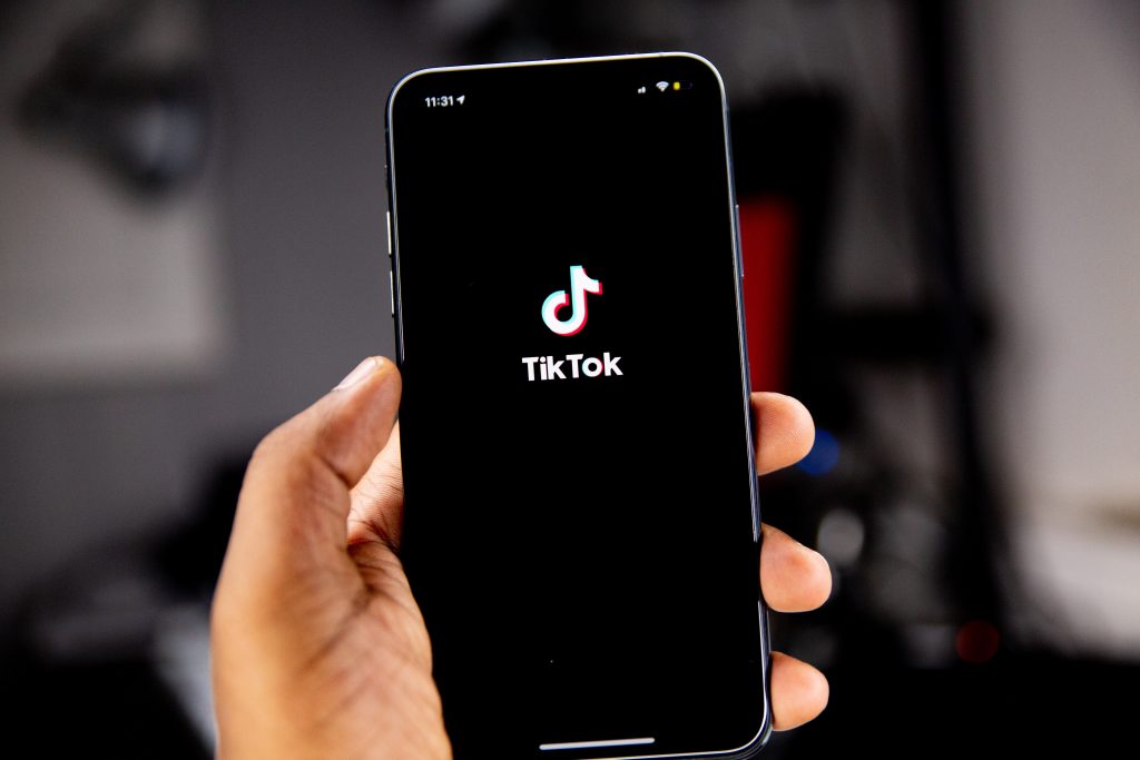 TikTok logo on iphone